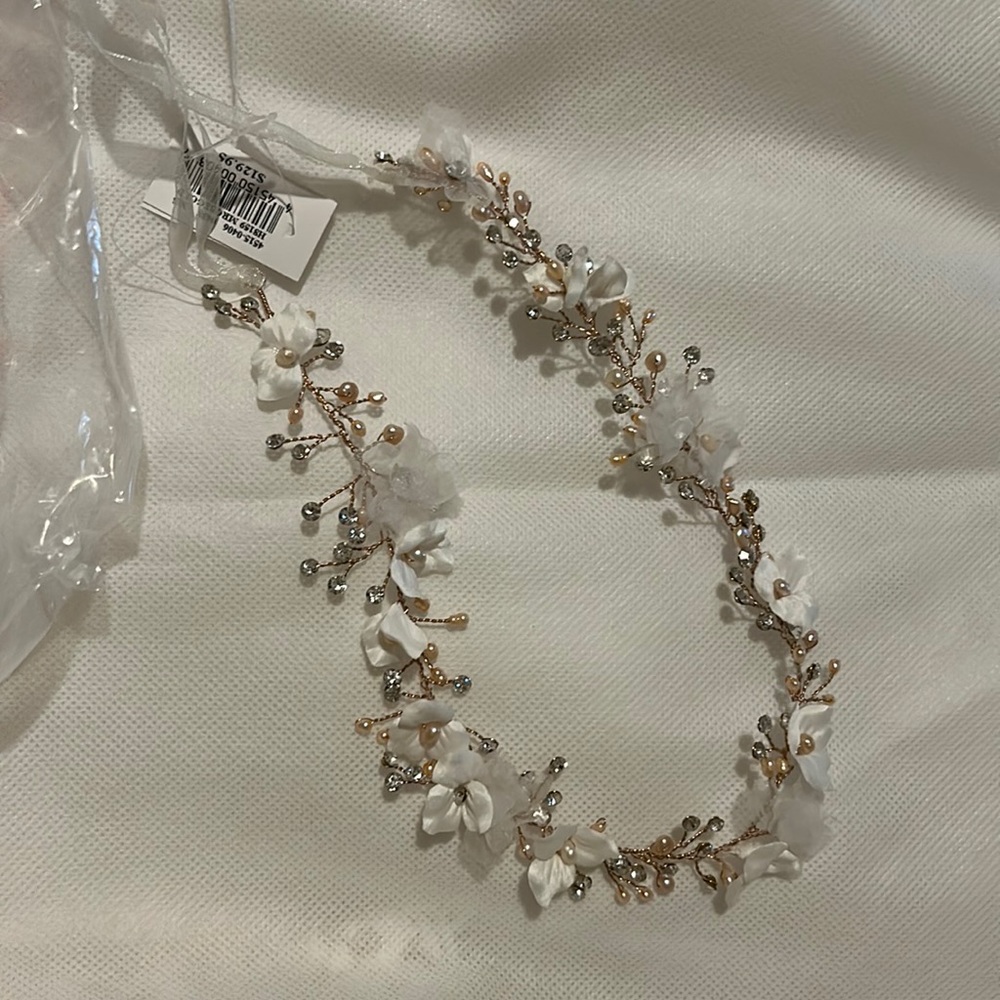 Rose gold floral headband
